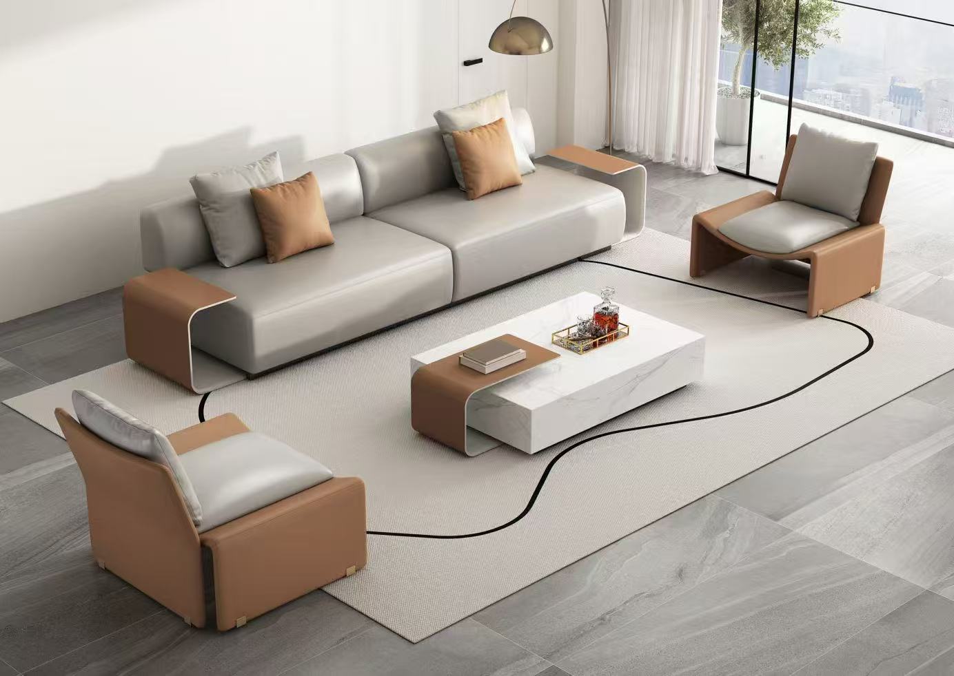 Modern 2-Seat Sofa